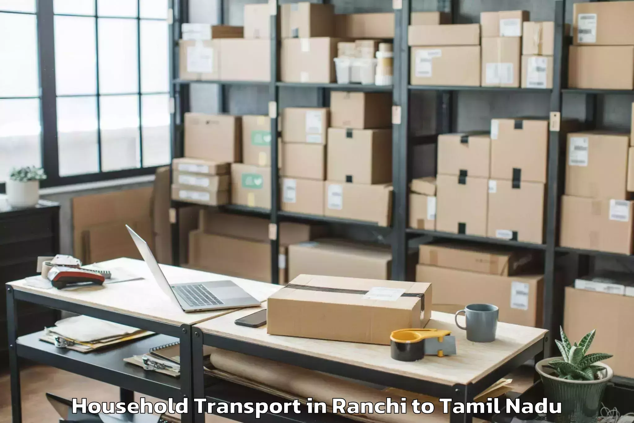 Get Ranchi to Ettaiyapuram Household Transport